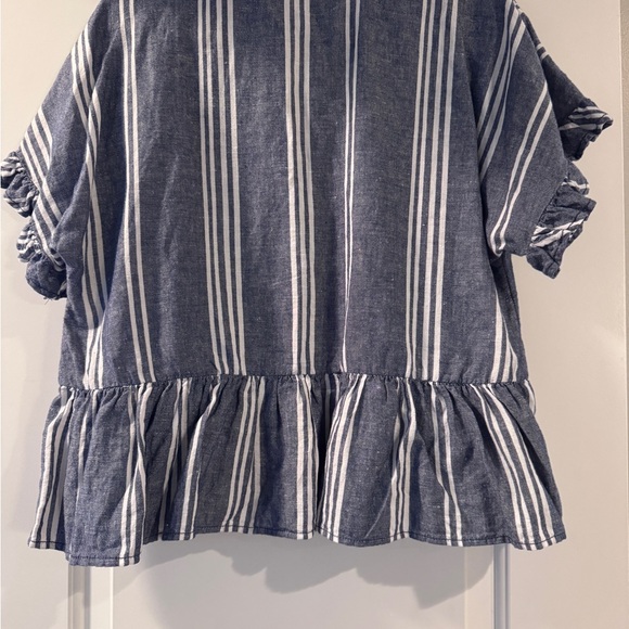 Anthropologie Maeve Navy and White Striped Top - Picture 2 of 3